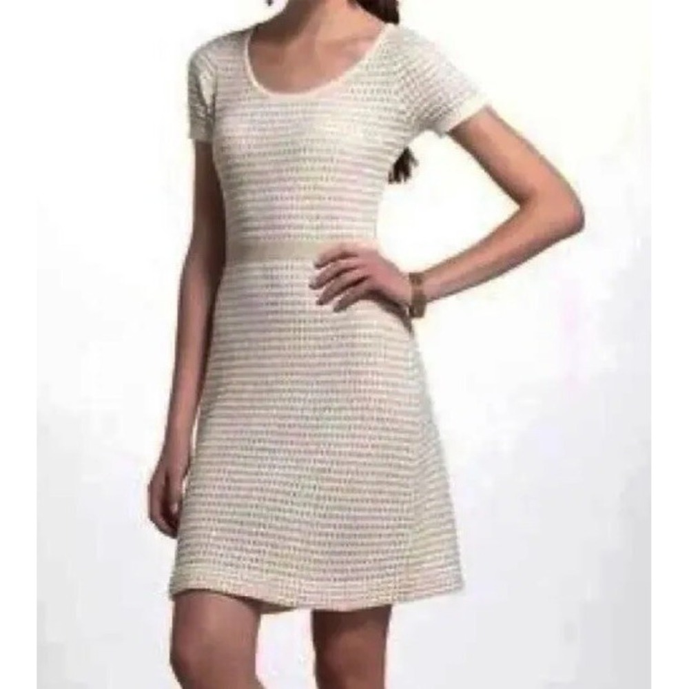 Anthropologie Sparrow Sz S-M Gold Flake/ Gilt Lambswool Blend Sweater Dress Med?